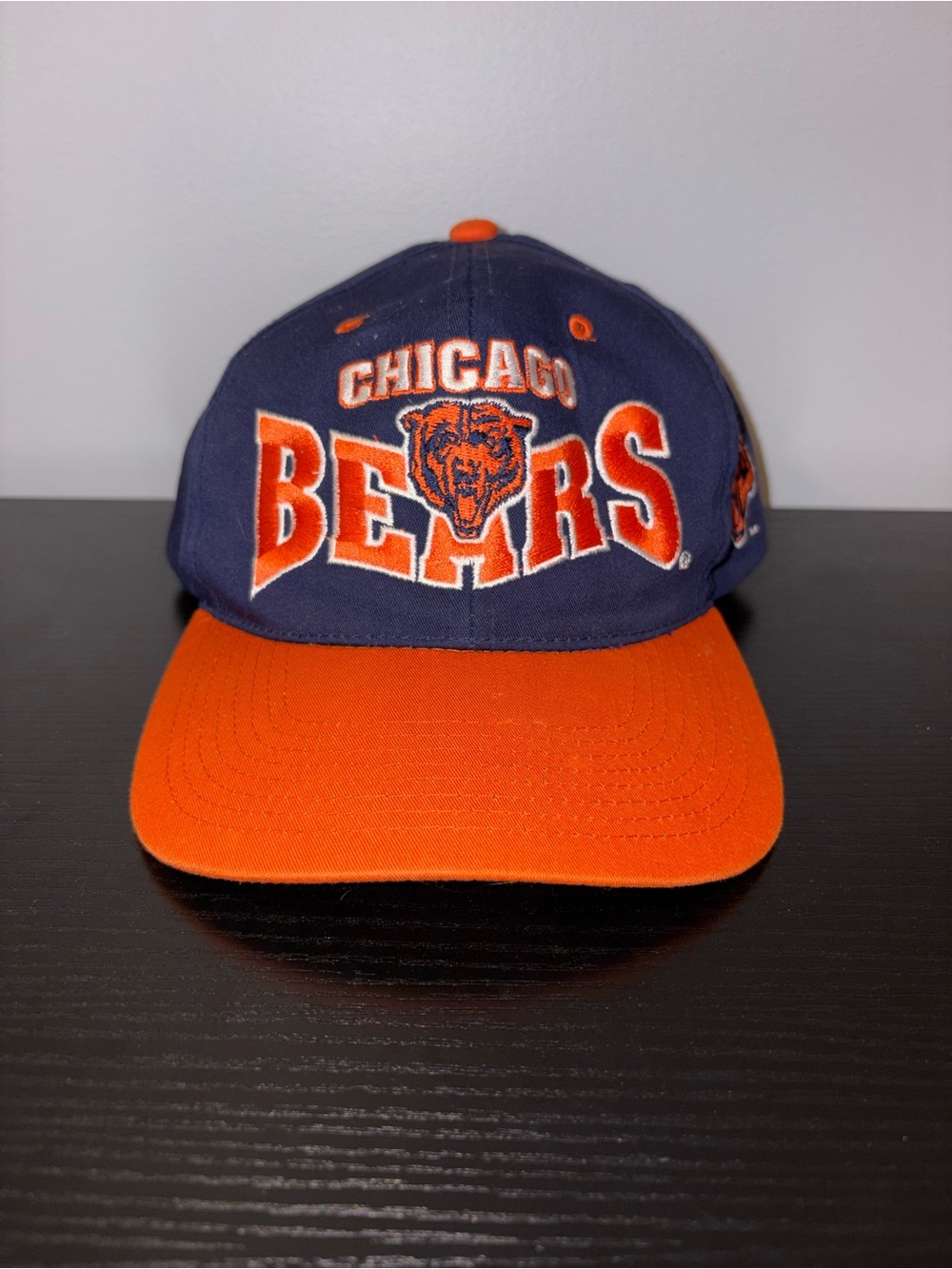 Vintage Chicago Bears Team NFL Snapback Hat Cap Orange Blue USA
